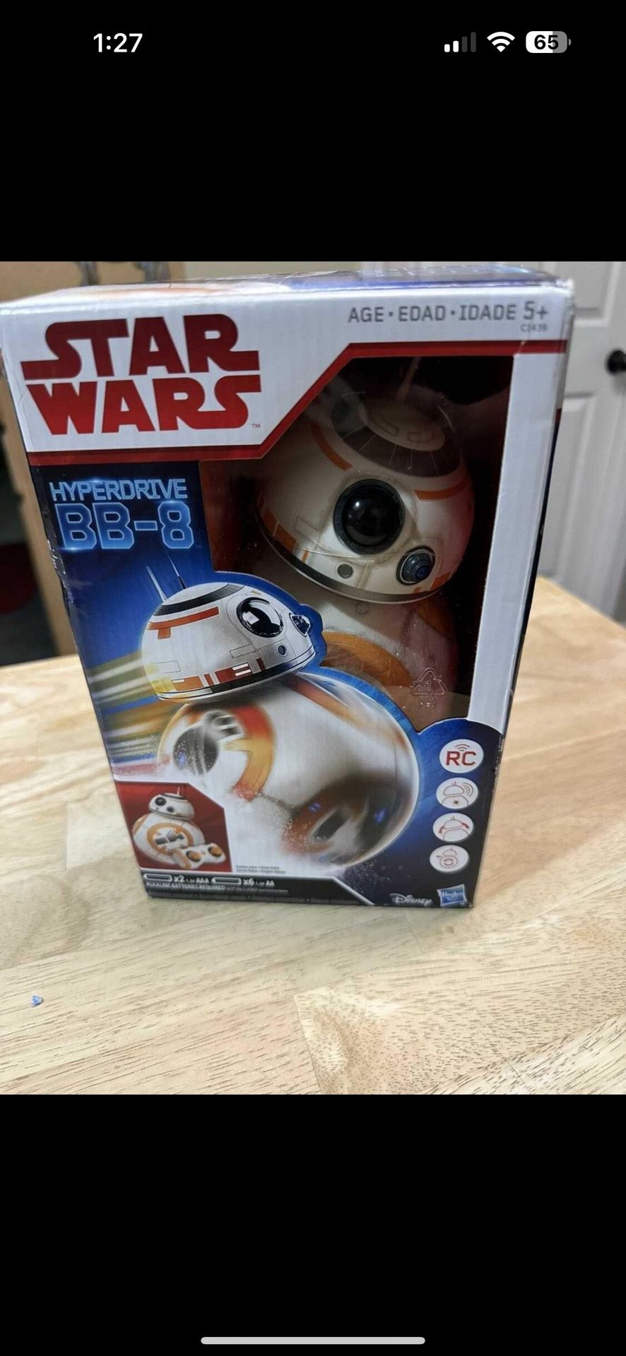 $120 Each) (2) STAR WARS: THE LAST JEDI HYPERDRIVE BB-8