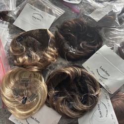 Bundle of 40 Hair pieces topper wig /toupe/toppette/Bang- Hair extensions.