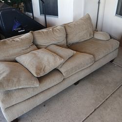 Corduroy Beige Sofa
