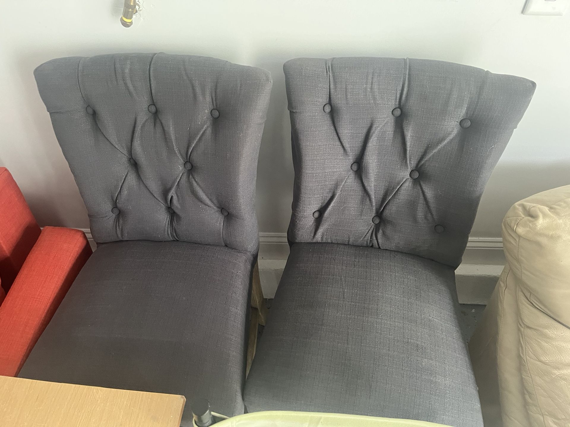 2 Grey Countertop Chairs