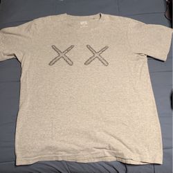 Grey Kaws X Uniqlo Tee Shirt