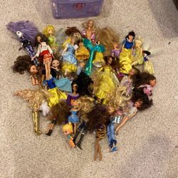 Disney Princess Dolls And Bratz Dolls