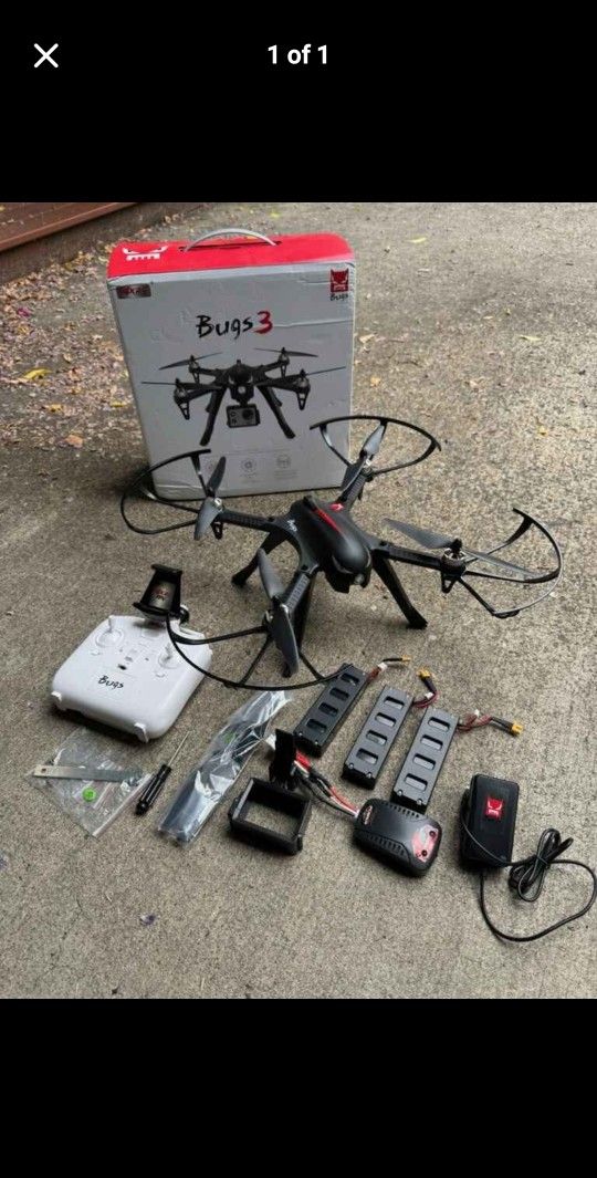 MJX Bugs 3 Drone with 3 Batteries and Full Accessory Kit