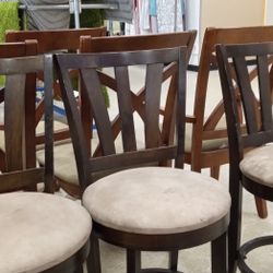 Four black Wood  Dinning Chairs.