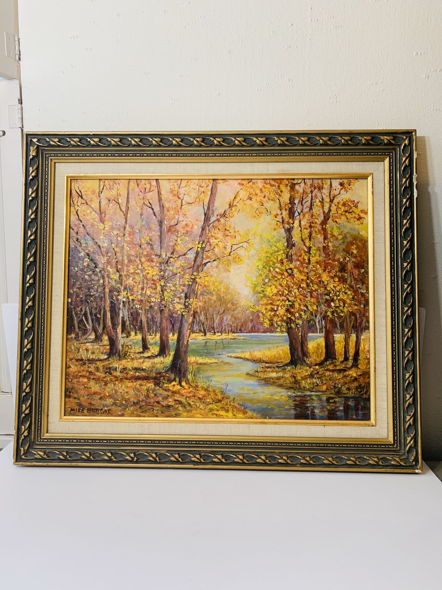 Vintage OilPainting By “ Mike Berens “ Wall Art Decor 25” X 21”