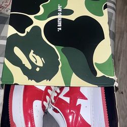 Bape sta red x white