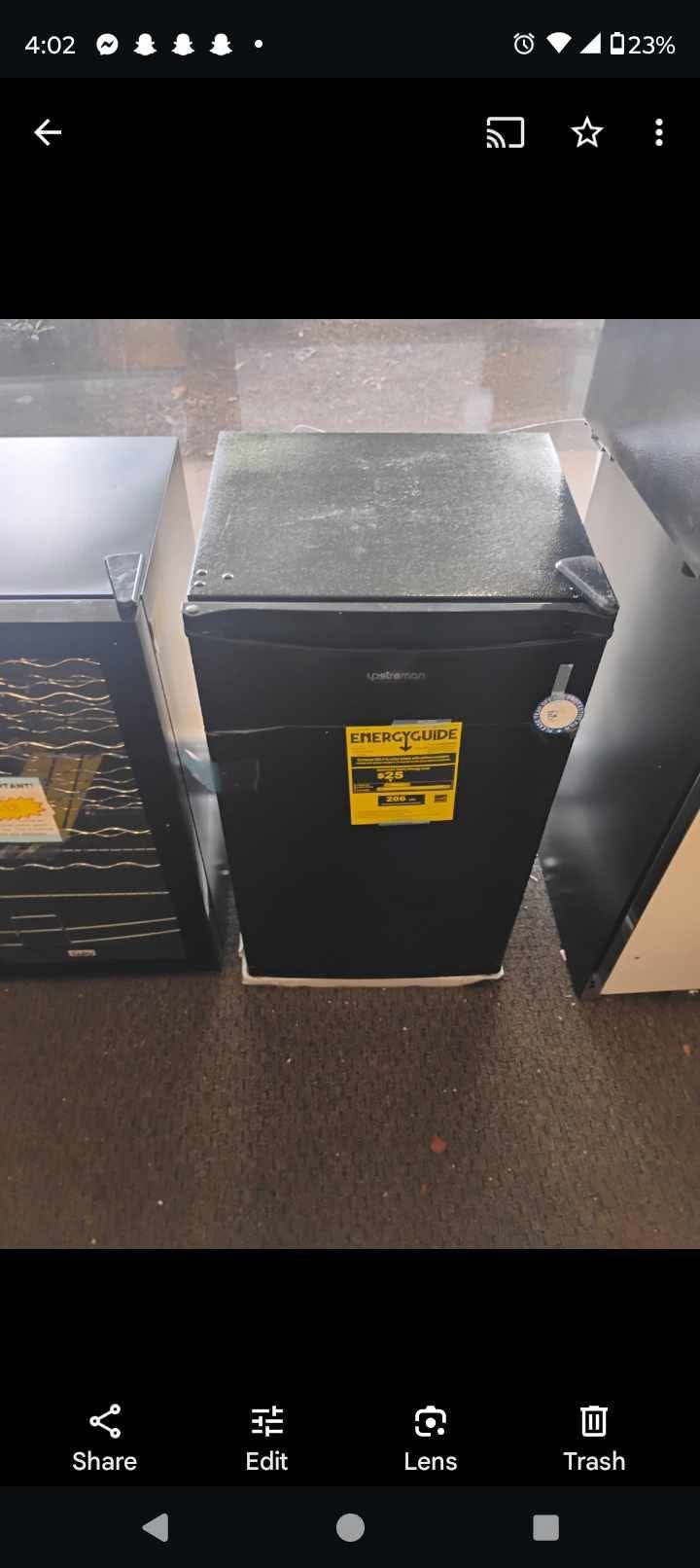 3.2 Cu.Ft Mini Fridge with Freezer, Single Door Mini Fridge, Dorm Fridge, Adjustable Thermostat, Mini Refrigerator for Bedroom, Office, Dorm