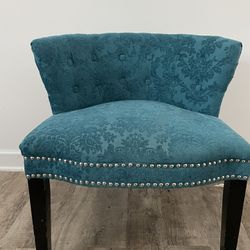 Vintage Teal Accent Chair 