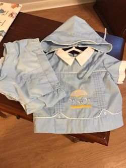 Vintage 70s-80s baby boy 0-3 month 3piece