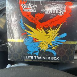 Rare Pokeman Hidden Fates Elite Trainer Box Condition Sealed  Never  Been Op