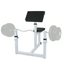 Adjustable Preacher Curl Bench Bicep Curl Weight Bench Max.550lbs Home Gym Fitness Equipment