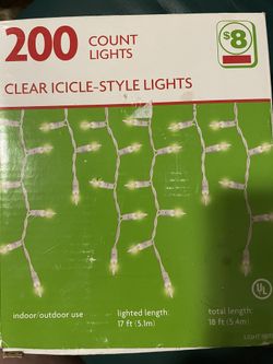 200  Clear Icicle Style Lights