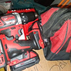 Milwaukee M18 Red Lithium Battery Drill Combo