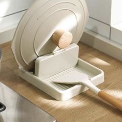 Kitchen Pot Lid Rack And Spoon Rest 