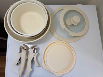 Astercook Ceramic Non-Stick Cookware Set with Detachable Handles