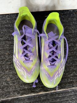 Adidas F50 Youth Soccer Cleats – Purple/Neon – Size 3