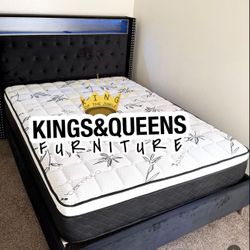 New Queen Bed Frame With Mattress 