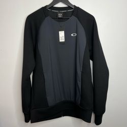 Oakley Enhance QD Fleece Crew 9.7 Pullover Mens Large Black NWT