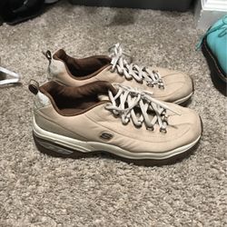 Sketchers Sports Leather Upper Tan With Brown Sole