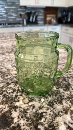 Antique Vintage Green pitcher