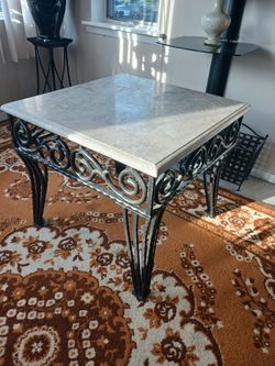 Marble TABLE Metal Base
