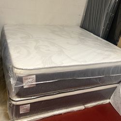 King Size Mattress Pillow Top 14” Inches  Excellent Comfort Also Available: Twin, Full, And Queen New From Factory With Its Plastic Same Day Delivery 
