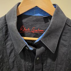 Robert Graham Men's Long Sleeve Button Down Shirt, Size XL