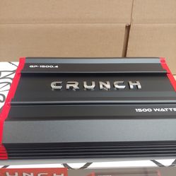 CRUNCH 1500 WATTS 4 CHANNEL BUILT IN CROSSOVER CAR AMPLIFIER  ( BRAND NEW PRICE IS LOWEST INSTALL NOT AVAILABLE )