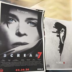 SCREAM 7 Neve Campbell + SCREAM VI (6) Horror Film Promo Movie posters NEW