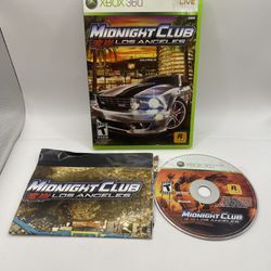 Midnight Club: Los Angeles (Microsoft Xbox 360, 2008) With map And Case No Manua