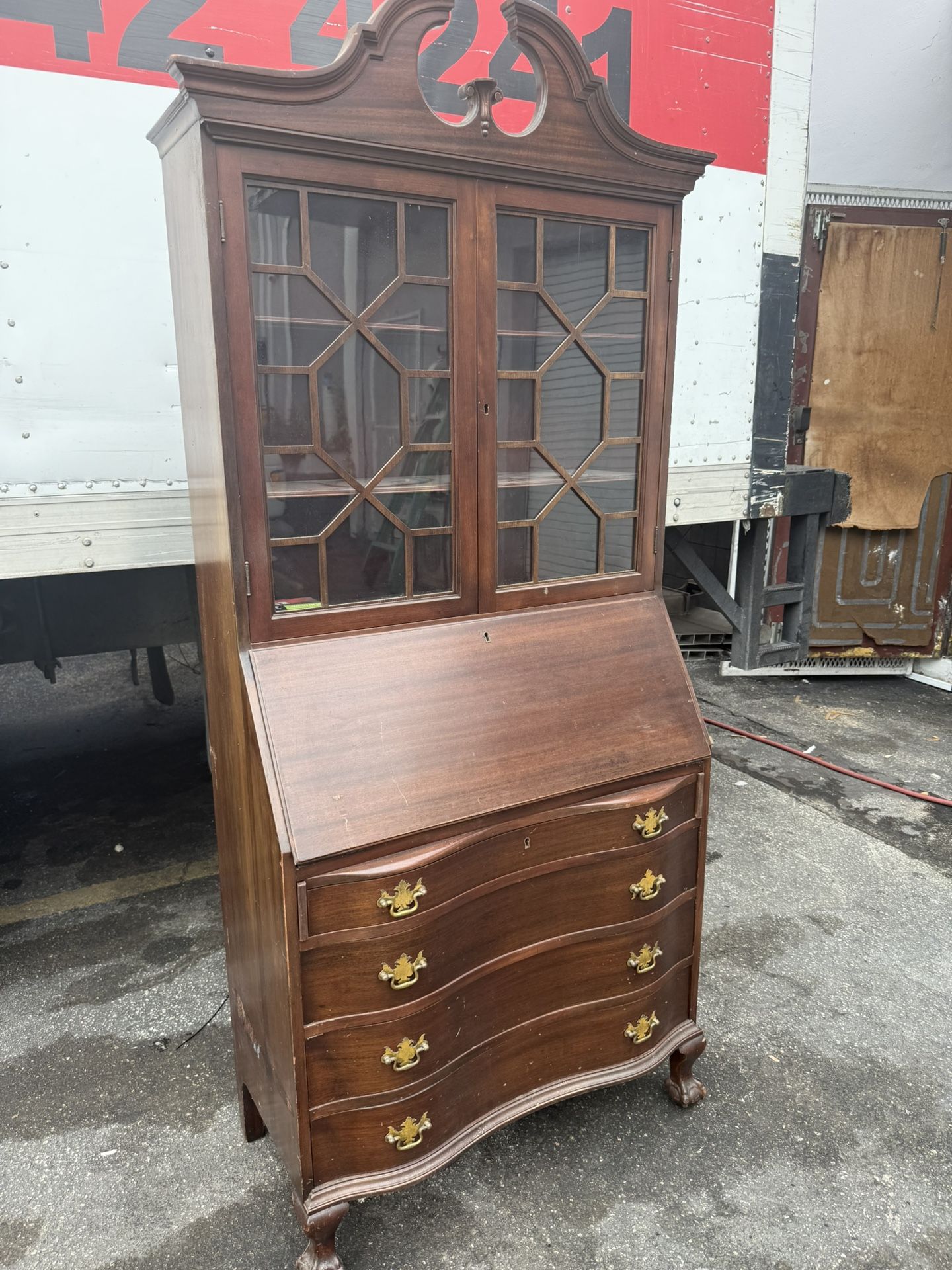 Antique Secretary Cabinet Drawer