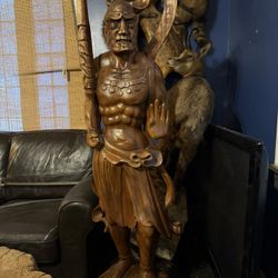 japan neo guardian wood carving 