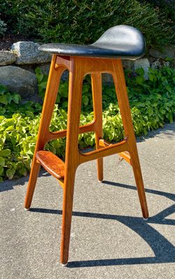 Mid-Century Modern Teak Bar Stool