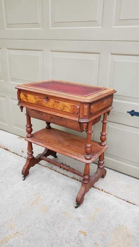 Antique Victorian Sewing Table