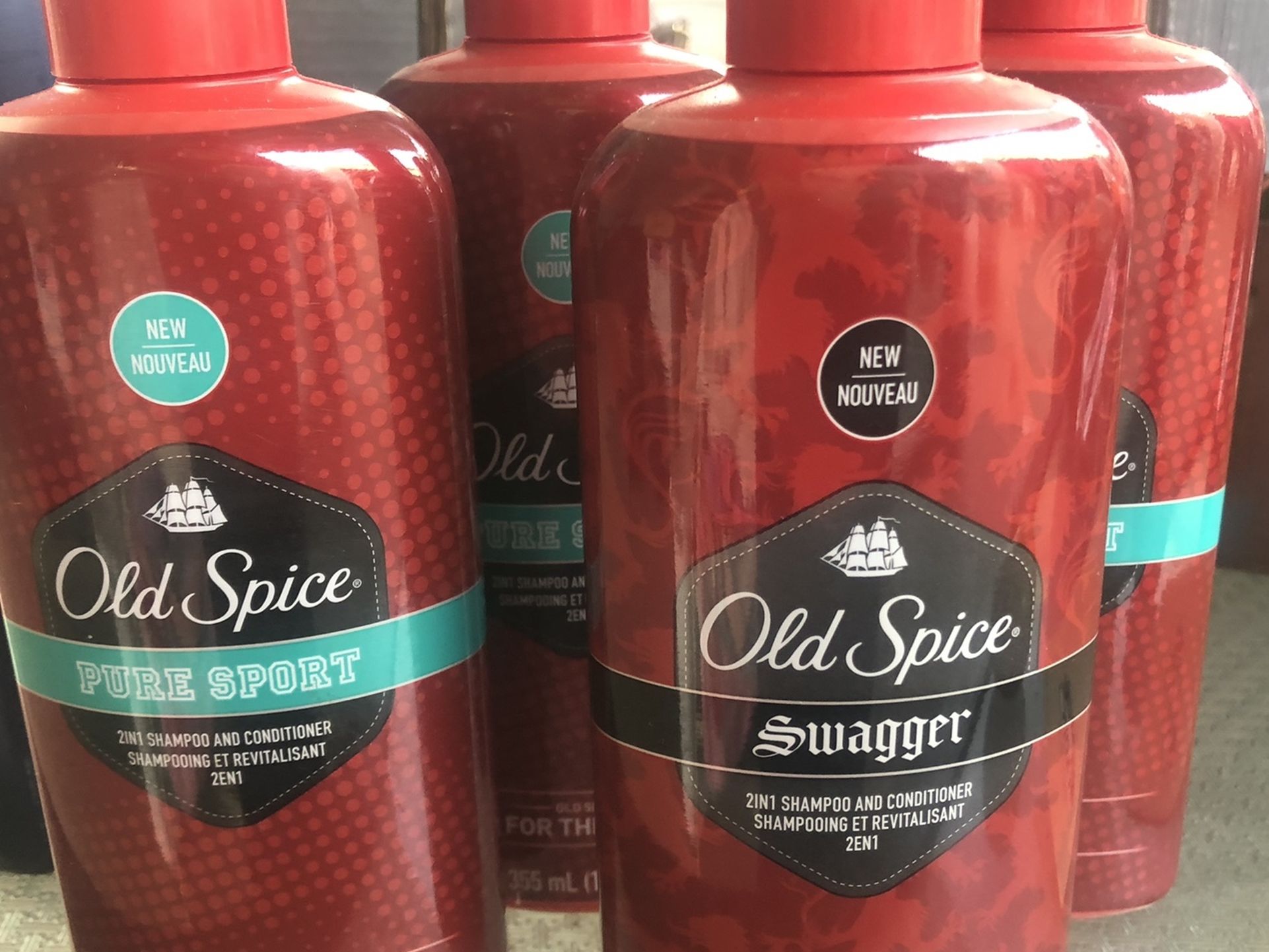 Four Old Spice 2X1 Shampoo & Conditioner