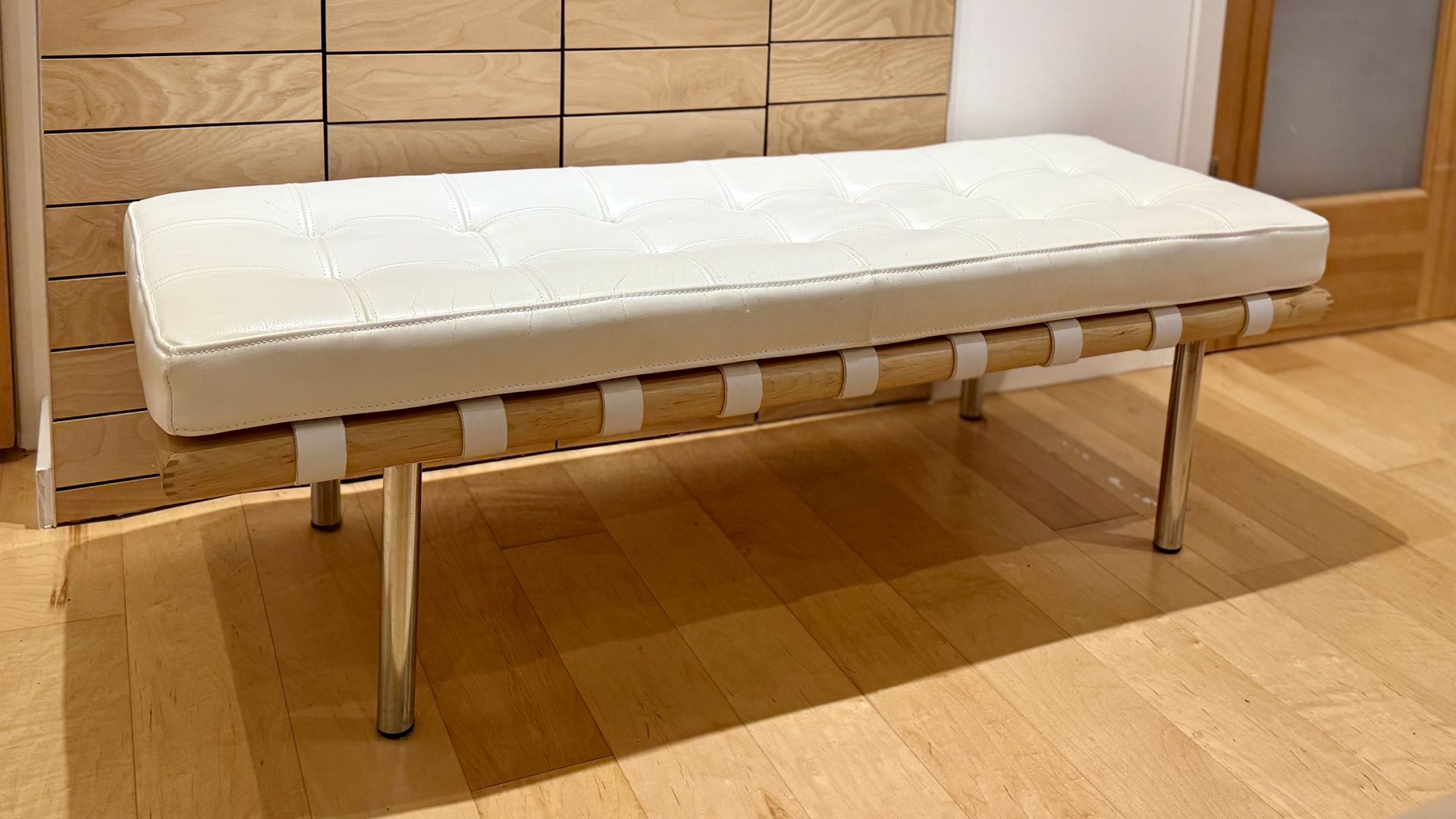 Modern Leather Bench PENDING