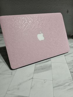 Apple MacBook with Pink Skin 2015