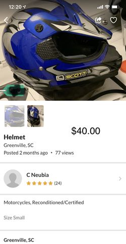 Motorcycle helmet size small