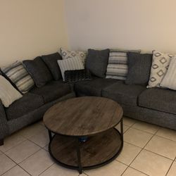 Grey & White Sectional 