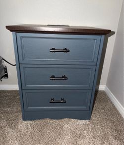 Nightstand with Charging Station (set of two)