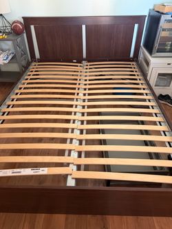 IKEA queen bed with slats