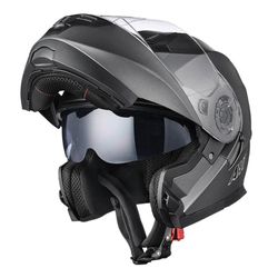 AHR RUN-M3 Motorcycle Helmet Modular Helmet Flip Up DOT 2-Visors Gray (Size Options) - Safety Helmet - Spring Sale