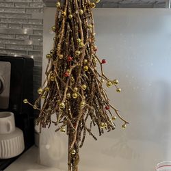 Tall Skinny Glitter Twig Tree 22” Tall with Metal Base for Stability 