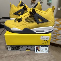 Size 14 - NEW Jordan 4 Lightning (ONLY TRIED ON)