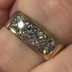Gold Ring Men’s  With Diamonds 
