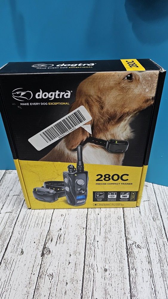 Dogtra Remote Training Collar 280C of 1 dog, range of 1/2 mile, waterproof, rechargeable, static, vibration, includes the Training Clicker