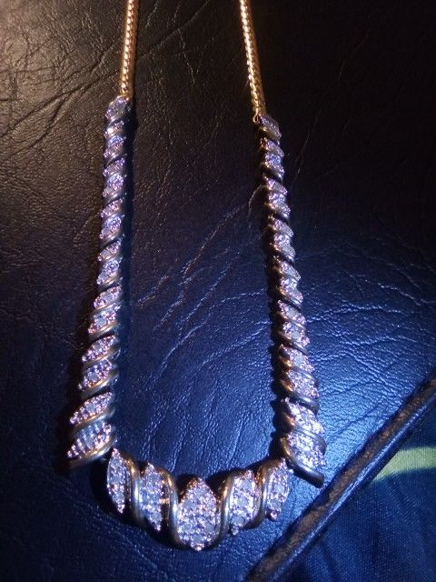 Gold Plated and silver otc 925 silver 18k necklace