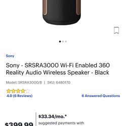 sony 360 reality audio Speaker