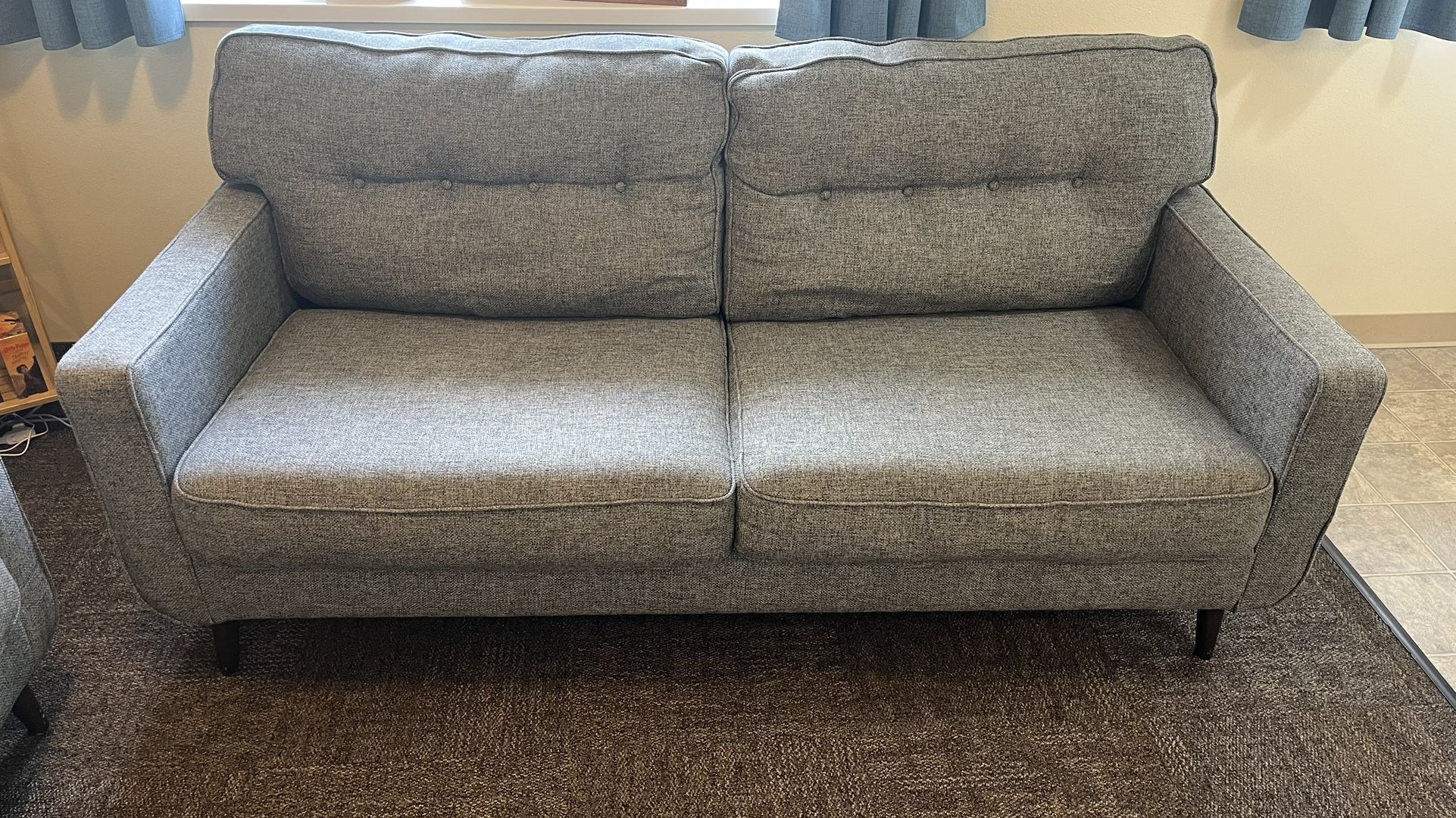 Gray Sofa And Love Seat Set