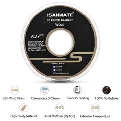 iSANMATE - filamento de ácido poliláctico de madera de 0.069 pulgadas